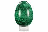 Stunning, Polished Malachite Egg - Congo #129537-2
